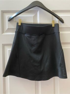 Women’s Tennis Skirt Black Medium Built-In Shorts Pleated Golf Athletic Skirt